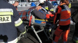 Strażacy w terminalu Barter SA